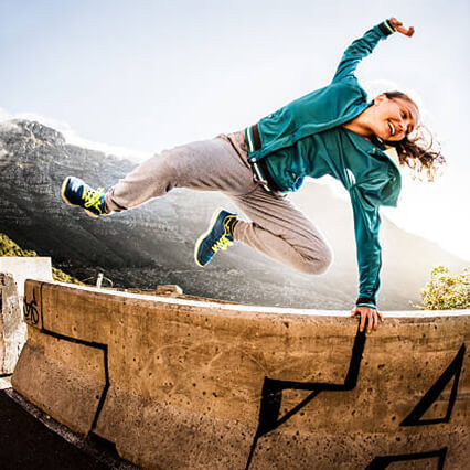 parkour or free running and jumping